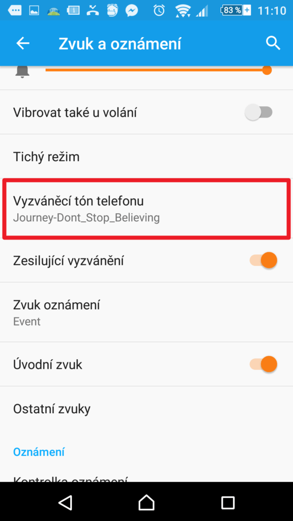 Vyzváněcí tón telefonu