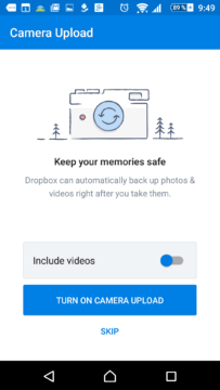 Dropbox nabízí automatickou zálohu fotek a videí