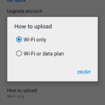 Nahrávání přes Wi-Fi či mobilní data