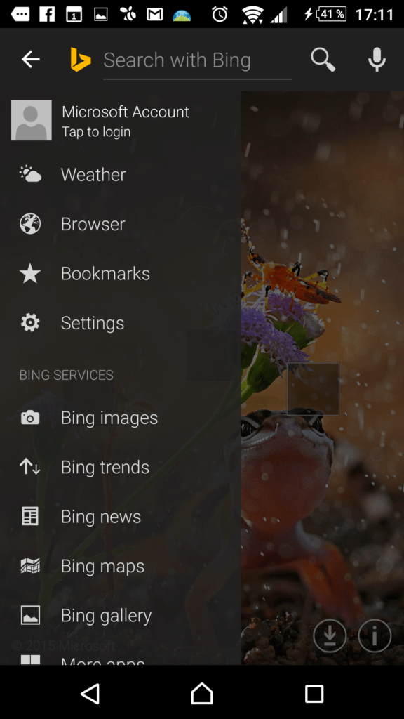 Bing pro Android ve verzi 5.4