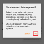 Omezit data na pozadí