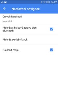 Mapy - nastavení navigace