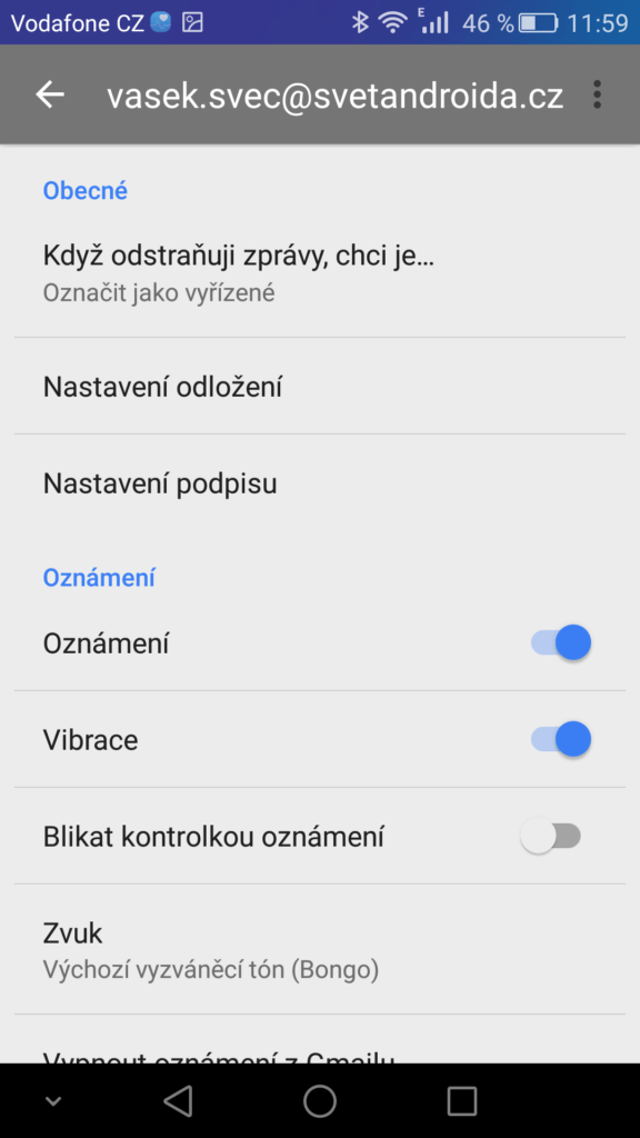 Inbox nastavení 1