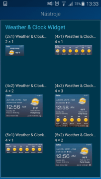 Widget v nástrojích 2