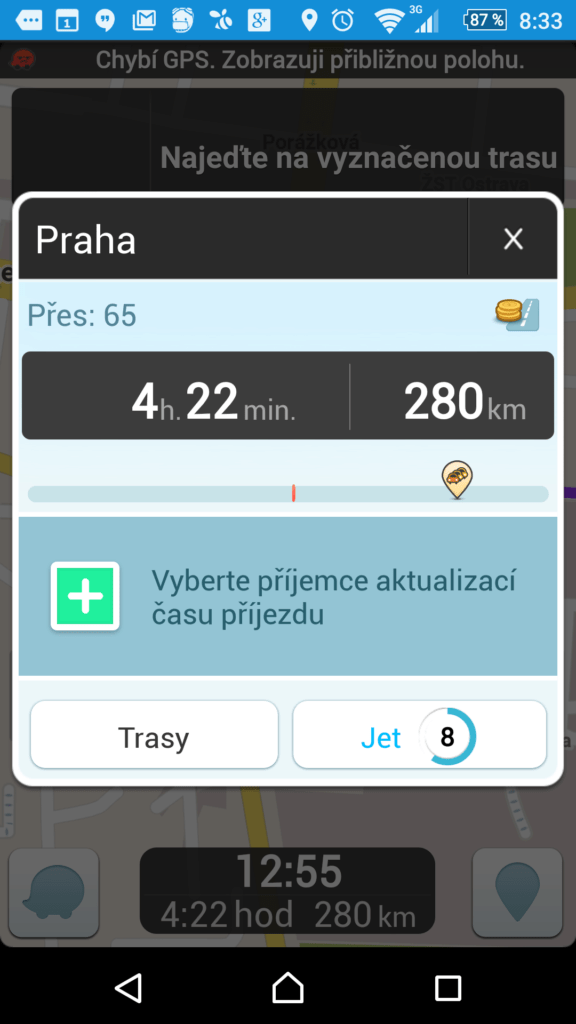 Waze ví o komplikacích na trase