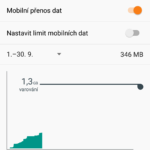 Objem přenesených dat najdete v nastavení