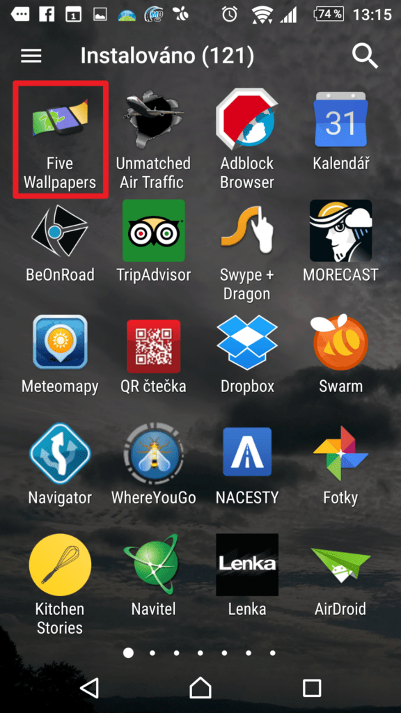 Aplikace FiveWallpapers