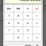 Kalkulačka pro zadávání čísel