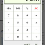 Kalkulačka pro zadávání čísel