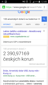 Dolary výsledek