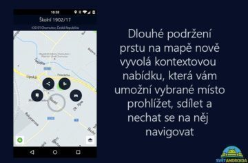 HERE Maps - kontextové menu HERE Maps - kontextové menu