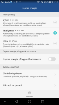 Honor 7 správce napájení