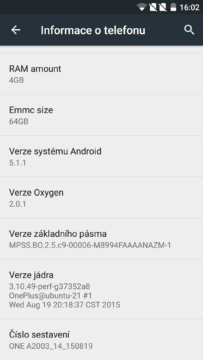 OnePlus 2 - Informace o telefonu