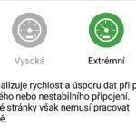 Opera Mini - režima komprese