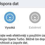 Opera Mini - režima komprese