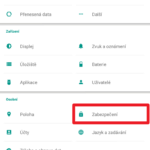 Přejděte do sekce Zabezpečení