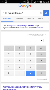 kalkulačka výsledek