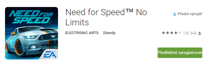need for speed no limits předběžná registrace