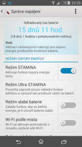 Sony Xperia Z3 Compact - úsporný režim STAMINA (3)