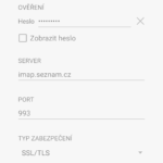 Nastavení serveru příchozí pošty