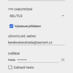 Nastavení serveru odchozí pošty