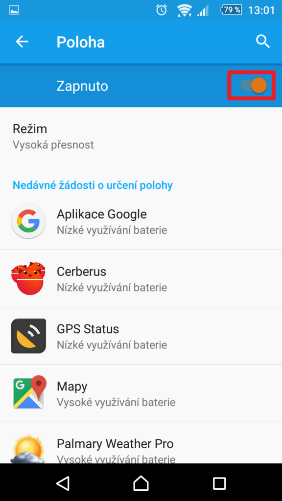 Poloha je povolena