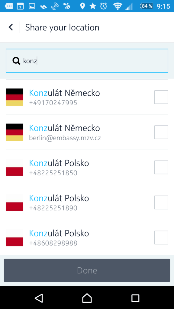 Výběr příjemce