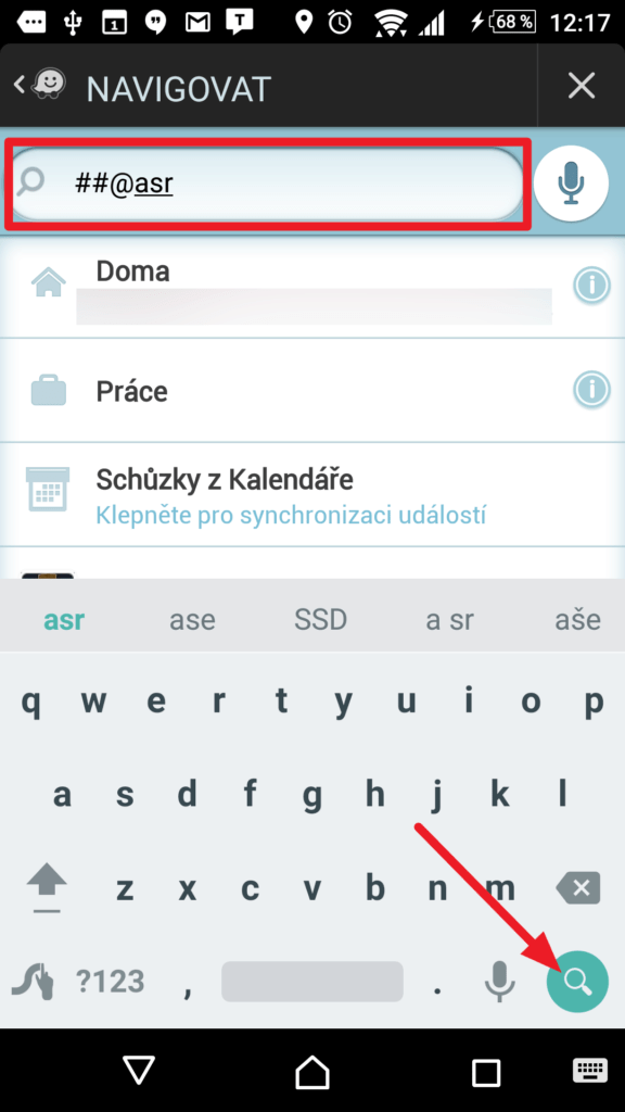 Zadejte řetězec ##@asr