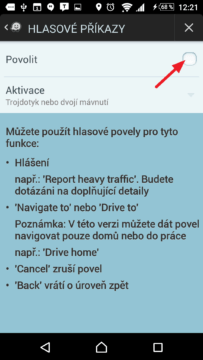 Funkci aktivujete zatržítkem Povolit