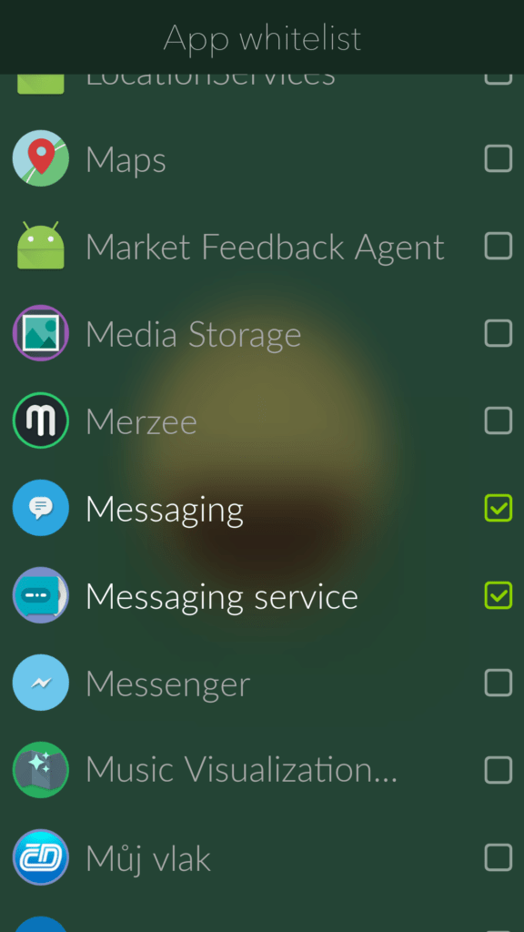 Forest produktivita android whitelist