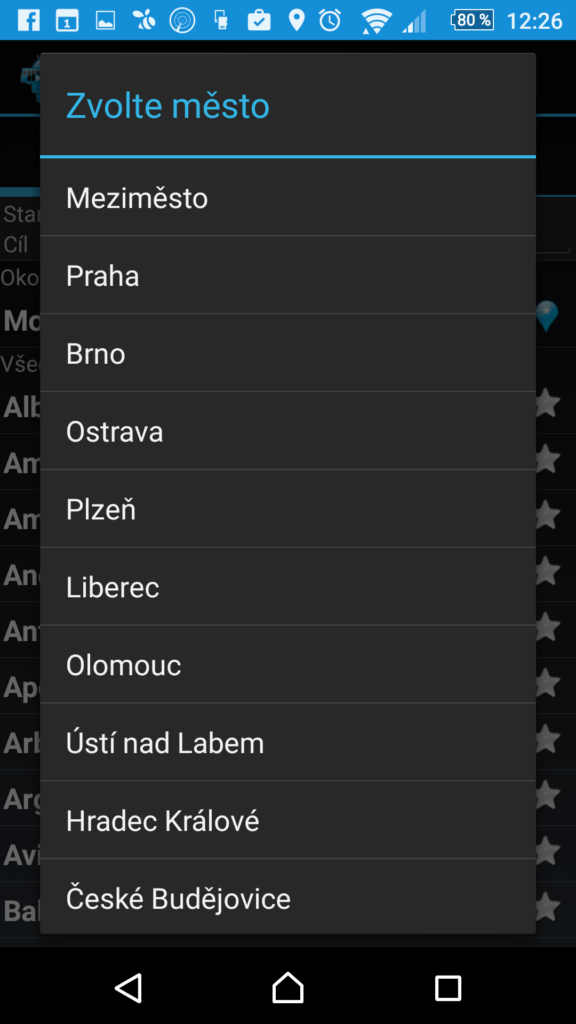 MHDroid Jízdní řády MHD