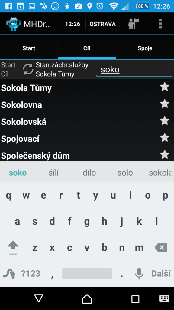 MHDroid Jízdní řády MHD