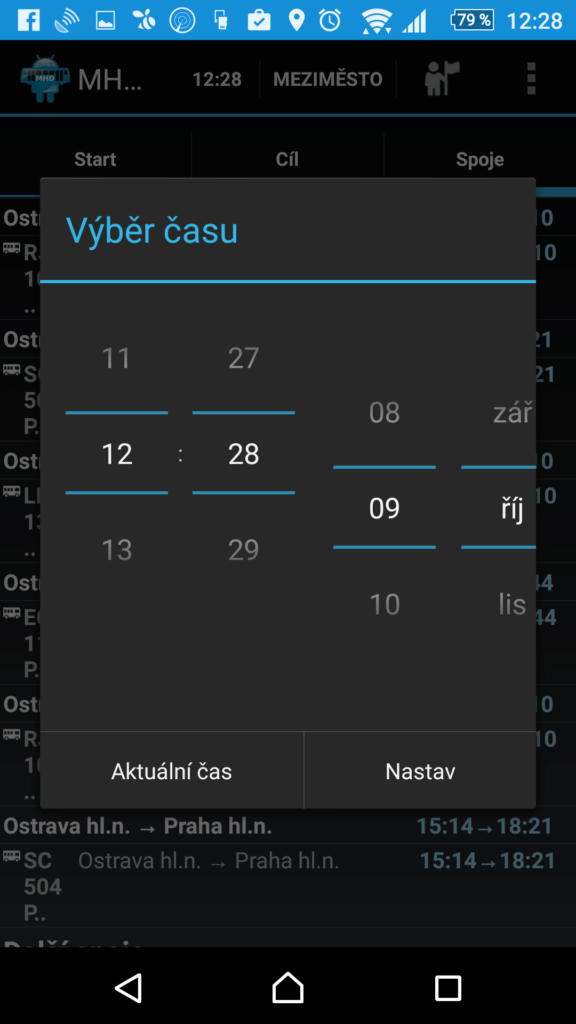 MHDroid Jízdní řády MHD