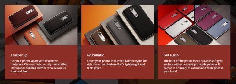 Motorola Moto X Force materiály