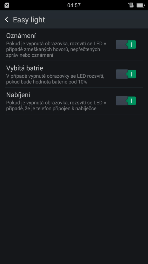 Oppo R7 easy light