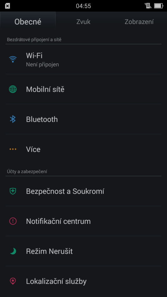 Oppo R7 nastavení 1