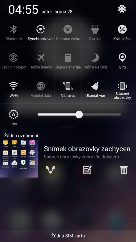 Oppo R7 notifikace