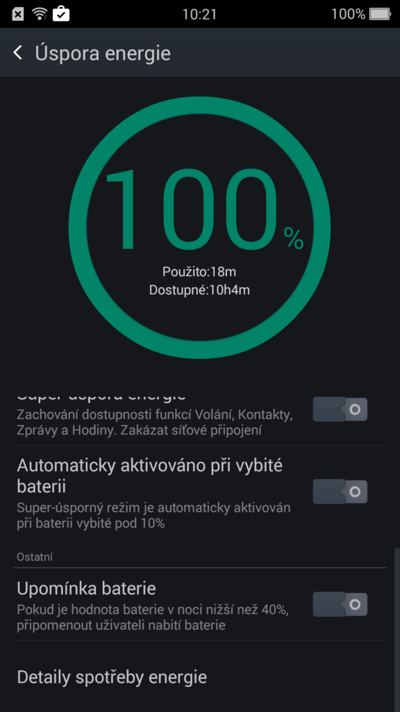 Oppo R7 správce napájení 2