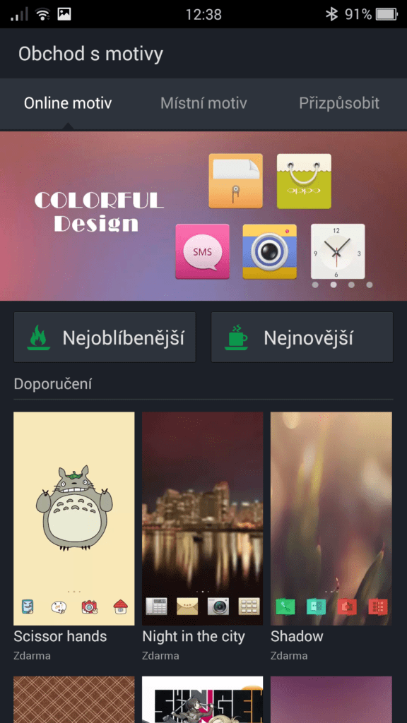 Oppo R7 témata