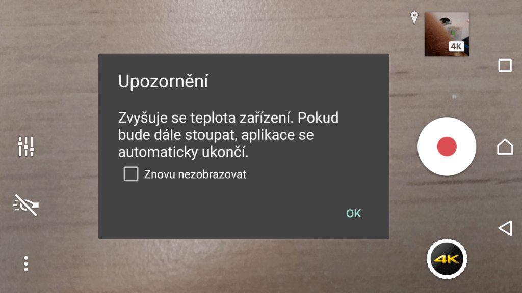 Sony Xperia Z5 - natáčení video, přehřívání Sony Xperia Z5 - natáčení video, přehřívání