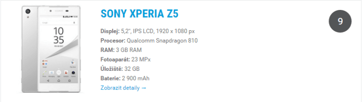 Sony Xperia Z5 - odkaz do katalogu