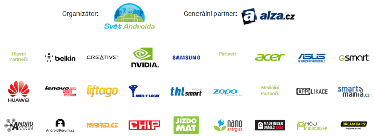 Alza Android RoadShow 2015 - Partneři