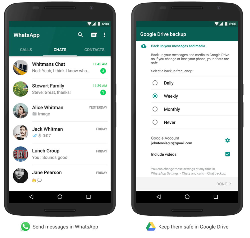 Jak najít zálohu WhatsApp na Google disku?