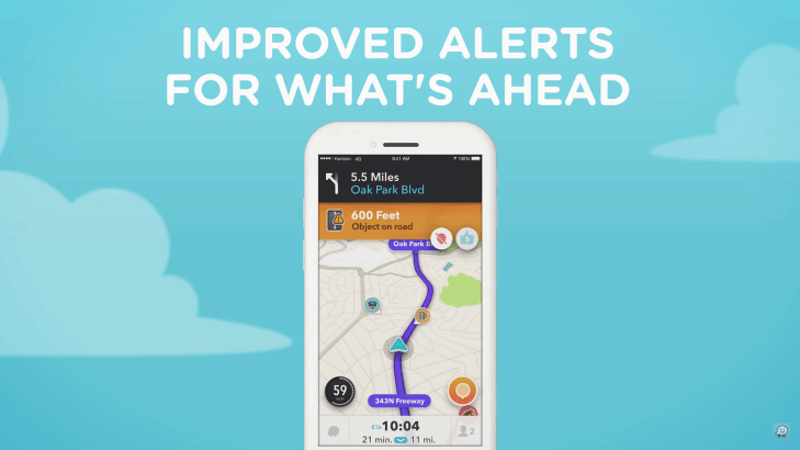Waze 4.0 nabídne přehlednější zobrazení varování před událostí.