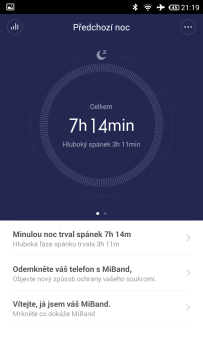 Xiaomi MiBand - analýza spánku (2)