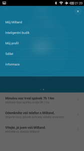 Xiaomi MiBand - další nastavení (1)