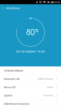 Xiaomi MiBand - výdrž na jedno nabití