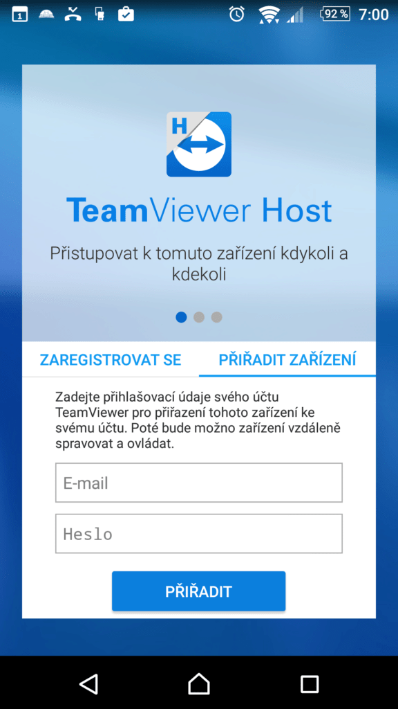 Možnosti aplikace