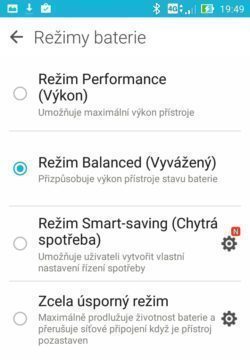 Asus ZenFone 2 Laser - režimy pro úsporu baterie 2