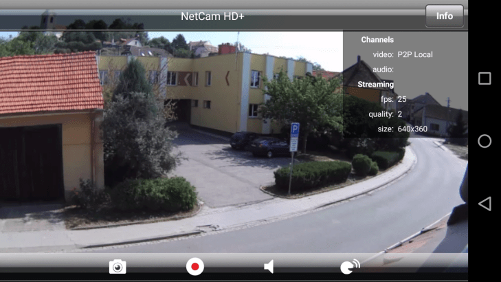 Livestream v aplikaci Belkin NetCam HD+
